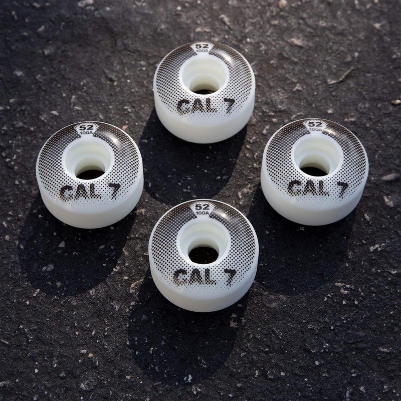 Cal 7 Catch-22 Skateboard Wheels, 52mm & 100A, Black & White Design, Great for Trick, Street & More - Image 5